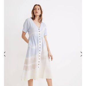 Madewell Tie-Dye Button-Front Dress